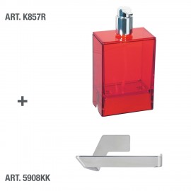 Porta rotolo a parete con coperchio in colore oro Capannoli Serie900 908 RR