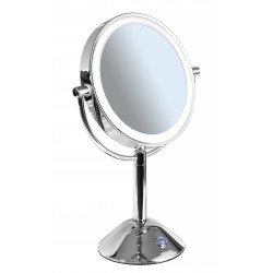 Specchio ingranditore serie KIN bifacciale tondo con LED